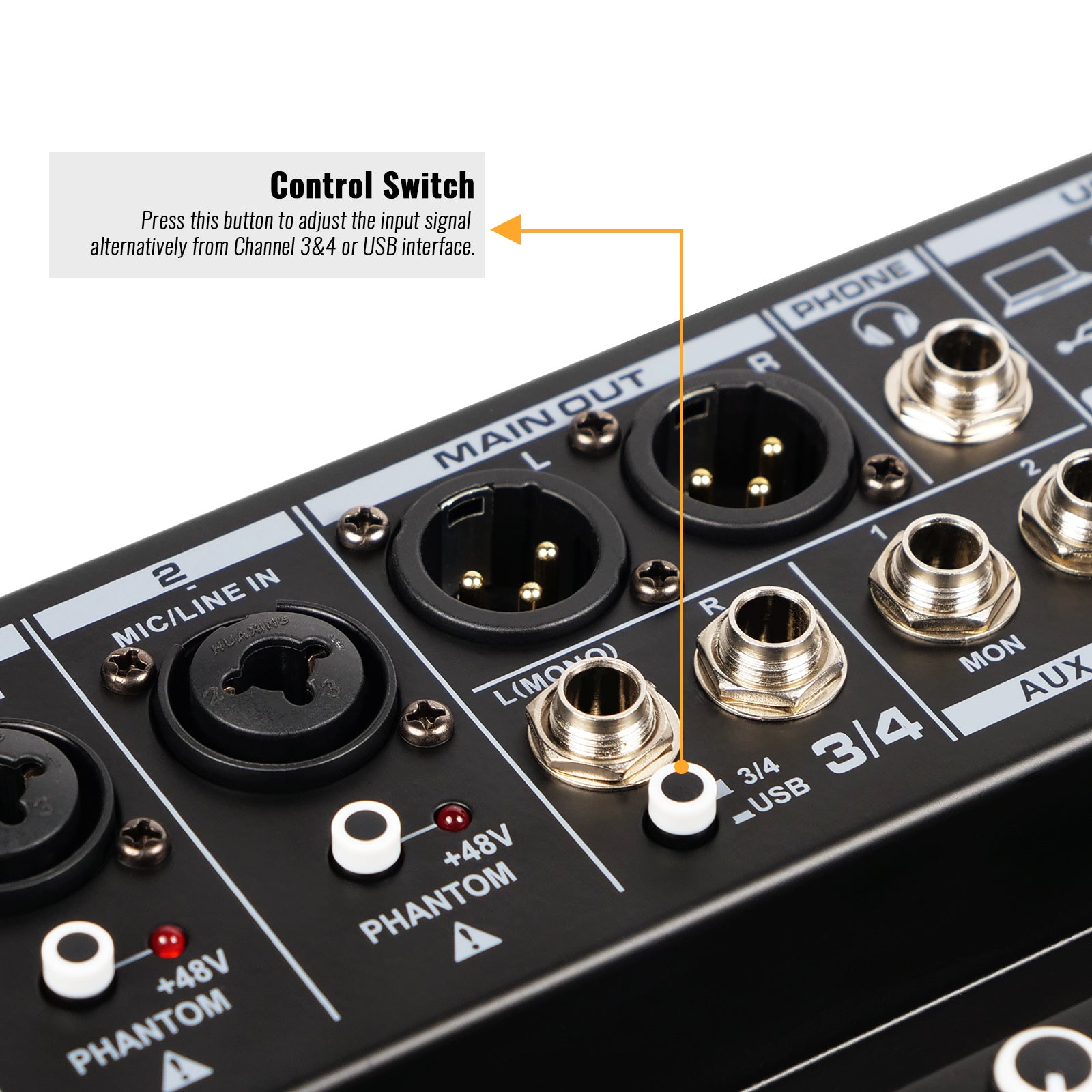 PRX-500 | 4-Channel Audio Mixer w/ 16 DSP Effects