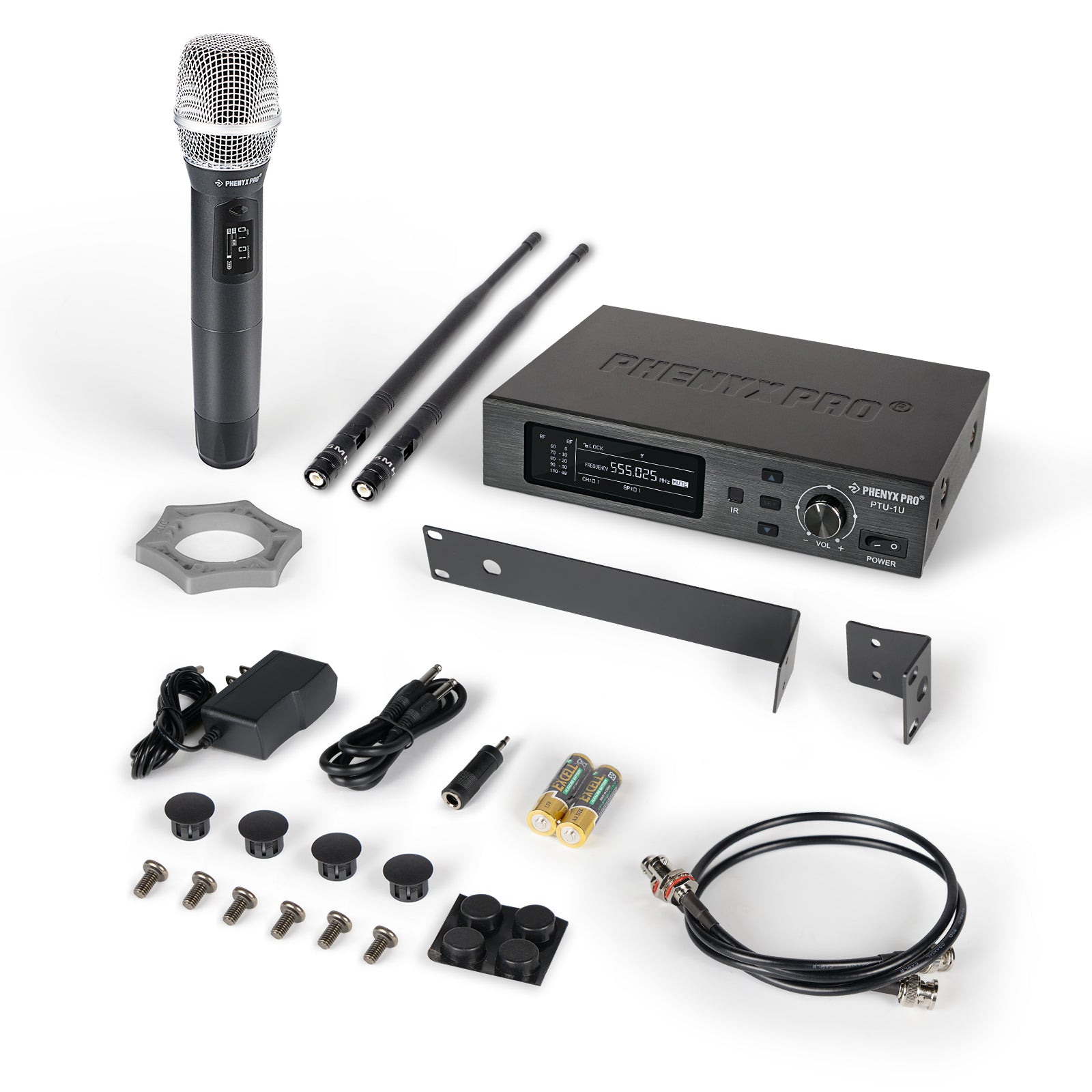 Phenyx Pro PTU-1U Comes with rack mount kit with antenna extension cables to facilitate more professional use