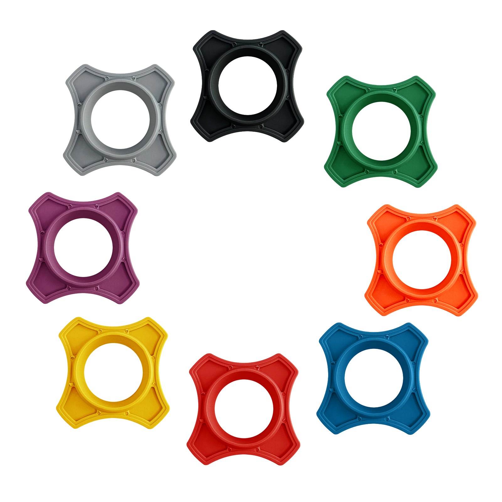 Phenyx Pro Assorted Color Rubber Anti-rolling Protection Rings (Pack of 8)