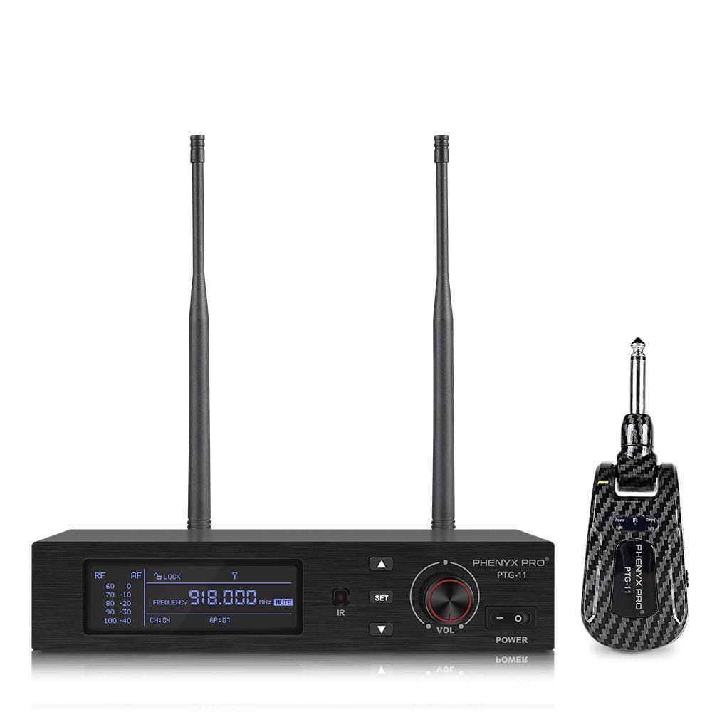 Phenyx Pro PTG-11 UHF True Diversity Wireless Guitar System with 100 Channels (902 - 928MHz)