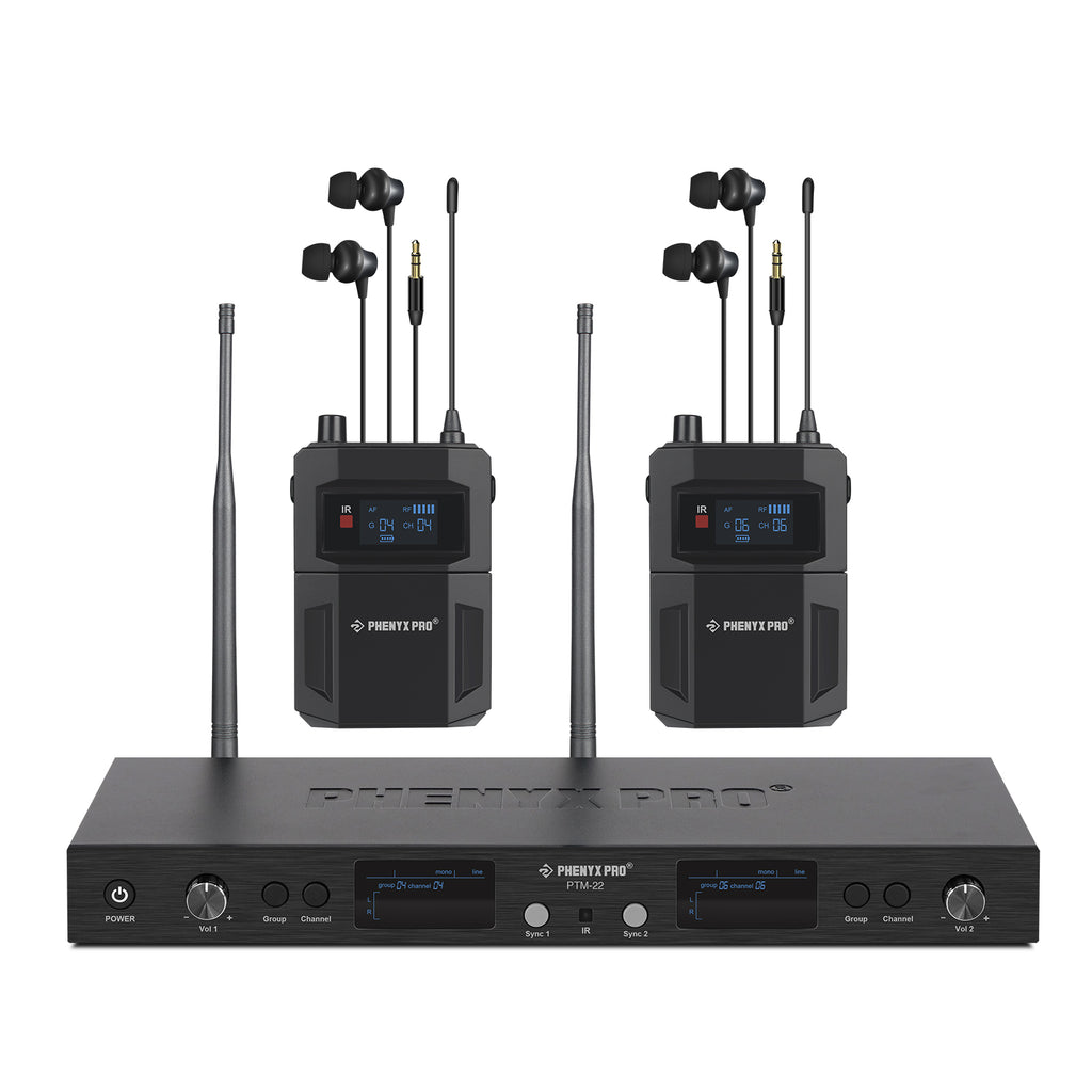 PTM-22-2B Mono UHF Wireless In-Ear Monitor System | Phenyx Pro