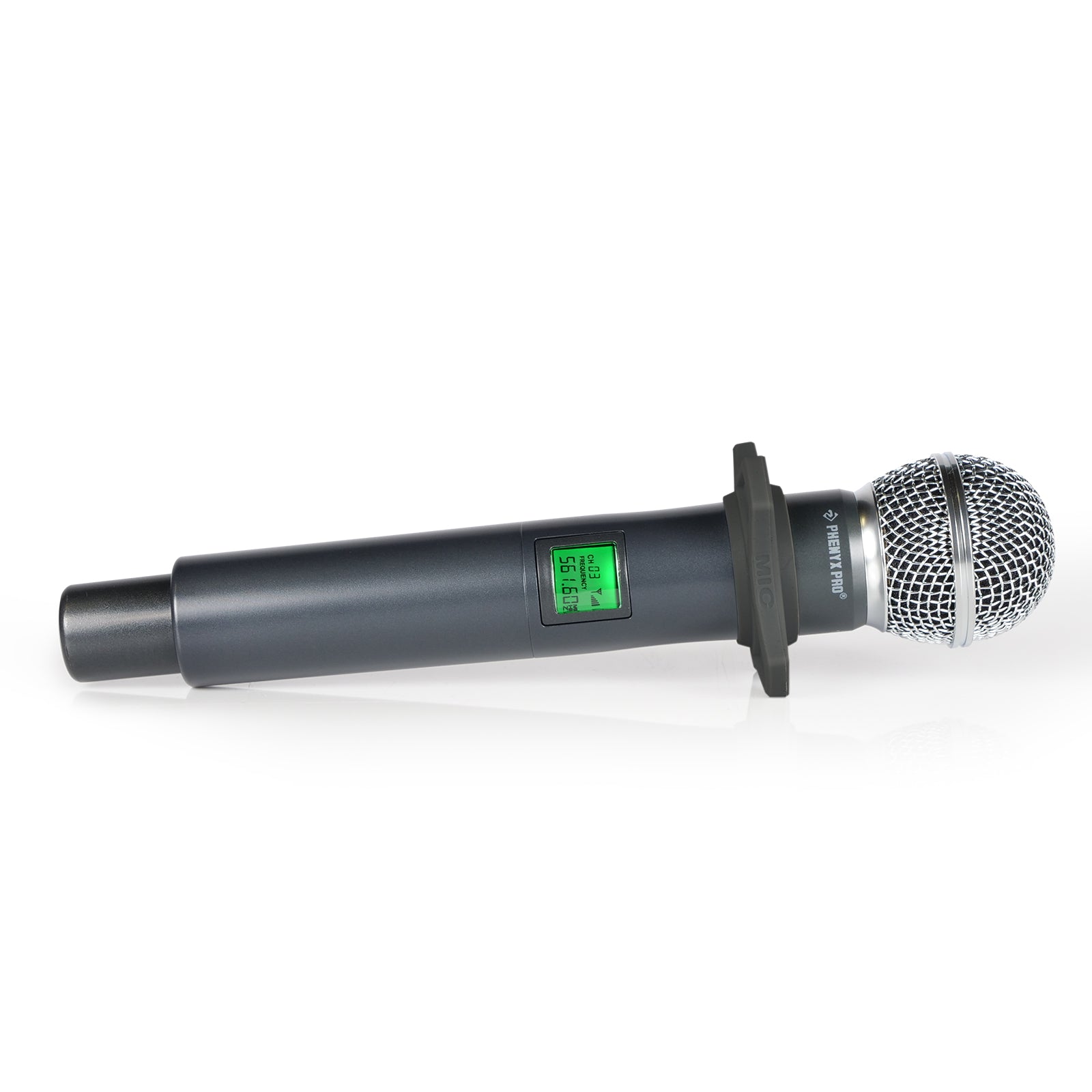 PTU-5000-4H - Black - UHF Wireless Handheld Microphone Transmitter- Side - Phenyx Pro