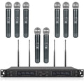 PTU-6000-8H - Black - Professional Eight-Channel Auto-Scan Wireless Microphone System - Front - Phenyx Pro