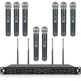 PTU-6000-8H - Black - Professional Eight-Channel Auto-Scan Wireless Microphone System - Front - Phenyx Pro